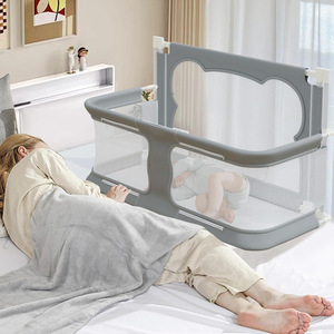 3-in-1 Newborn Baby <b>Bed</b> with Anti-Pressure Guardrail, <b>Foldable</b> <b>Bed</b>-in-<b>Bed</b> Crib for Living Room, Adjustable Safety <b>Bed</b> Rail - Product Image 1