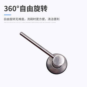 Distributeur de savon Green And Clean en acier inoxydable 304, pression manuelle, installation facile, argent - Product Image 3