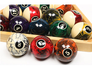 Bolas de Billar de Cristal Coloridas de Ensueño, Taco de Billar Americano de Dieciséis Colores, Accesorios Estándar para Bolas de Billar Grandes - Product Image 2