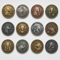 Pièce de monnaie commémorative personnalisée en alliage de zinc avec relief 3D, petit éléphant, souvenir métallique du club du thé, avec boîte, sans quantité minimale de commande