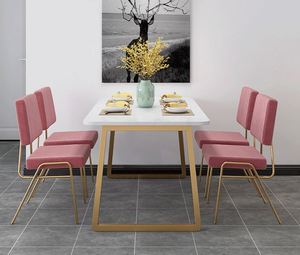 Mesa de Comedor y Sillas de Mármol de Estilo Nórdico Moderno, Mesa de Comedor Sencilla <span class=keywords><strong>para</strong></span> el Hogar, Mesa de Comedor <span class=keywords><strong>para</strong></span> <span class=keywords><strong>4</strong></span> <span class=keywords><strong>Personas</strong></span>, Mesa de Comedor <span class=keywords><strong>para</strong></span> Apartamentos Pequeños - Product Image 4