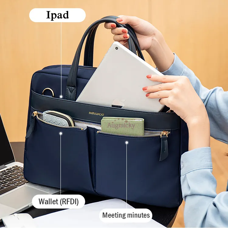 Прочные Офисные сумки для ноутбука из водоотталкивающей ткани с вашим логотипом, женская модная оптовая сумка для ноутбука, водонепроницаемая и защитная