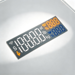 Etiqueta Adhesiva Personalizada para Pantalla de Báscula Inteligente de Grasa Corporal, con Indicaciones en Libras, Kilogramos y Peso, Wifi, PVC, PET, Impresa - Product Image 1