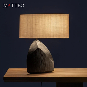 Trong Nhà Thực Tế Bàn Trang Trí Đèn Bàn Hiện Đại Đơn Giản Phong Cách Đá Hình Dạng Vải Bìa Nhựa Đèn Bàn - Product Image 2