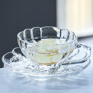 Cà phê <span class=keywords><strong>cup</strong></span> Set Hot Bán Buôn trong suốt buổi chiều trà Retro uống Glass Tea <span class=keywords><strong>Cup</strong></span> với chiếc đĩa - Product Image 3