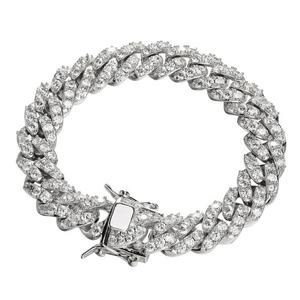 Bracelet cubain en moissanite très demandé, bijoux haut de gamme avec fermoir sécurisé et brillance durable, offre en gros - Product Image 3