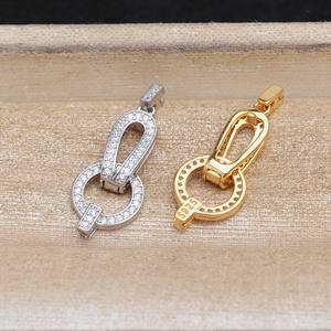 Hebilla de Collar de Plata S925 de Una Sola Hilera, Collar de Cuentas Pequeñas 5733, Accesorios de Joyería Chapados para Reparación y Diseños Personalizados - Product Image 1