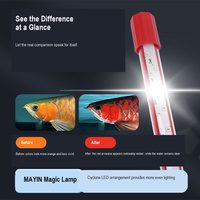 Lampe magique MAYIN PLUS, lumière LED tricolore pour aquarium d'Arowana, lampe submersible étanche pour aquarium avec modes lumière du jour/lumière de lune