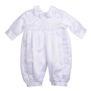 Ensemble de 3 pièces personnalisé pour bébés garçons baptême baptême barboteuse vêtements de cérémonie broderie croix gilet blanc bébé garçon vêtements d'anniversaire - Product Image 2