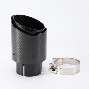 Embouts d'échappement universels en fibre de carbone brillante à sortie simple pour type <span class=keywords><strong>Akrapovic</strong></span> - Product Image 3