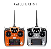 Radiolink AT10 II 2.4G 12CH Émetteur radio avec module de retour de tension RDS RX (Plastique Métal) pour avion RC, hélicoptère, FPV FXB