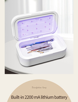 Boîte de stérilisation portable pour stérilisateur d'outils à ongles pour salon de manucure, pince à épiler, tatouage, ciseaux, bijoux, téléphone, montre, clés
