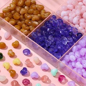 ลูกปัดอะคริลิกรูปหัวใจไล่สี สำหรับทำเครื่องประดับ DIY สร้อยข้อมือ อุปกรณ์ตกแต่ง ลูกปัดแบบหลวมสำหรับงานประดิษฐ์ - Product Image 3