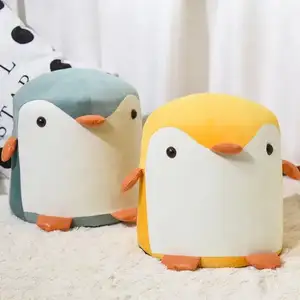 Taburete de pingüino de dibujos animados de franela Taburete lindo para niños