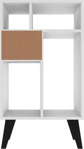 Comfort Warren <strong>Mid</strong> <strong>Century</strong> Modern <strong>Bookshelf</strong>, Shelves with Different Shape and Size, Closed Back Design, Perfect Bookcase - Product Image 4