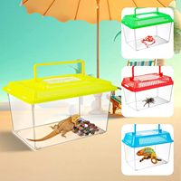 Terrarium Portable Industriel Transparent pour Reptiles – Transporteur en Plastique avec Fonction de Maintien de la Fraîcheur pour Petits Reptiles et Tarantules