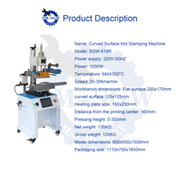 Mais Popular Flat & Curved Pneumatic Hot Foil Stamping Machine para Cup Bottle Card Tag
