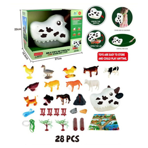 Juguete de Plástico con Animales y Estuche de Almacenamiento de Dinosaurios, Tiburón, Tigre, Vaca, Set de Juego <span class=keywords><strong>Zoom</strong></span> - Product Image 4
