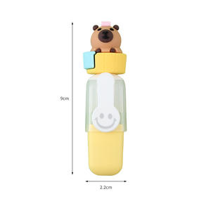 Ensemble de mini-surligneurs sur le thème de la capybara, 6 couleurs <span class=keywords><strong>pastel</strong></span>, avec un adorable embout 3D, surligneurs de poche portables pour l'école et le bureau - Product Image 6