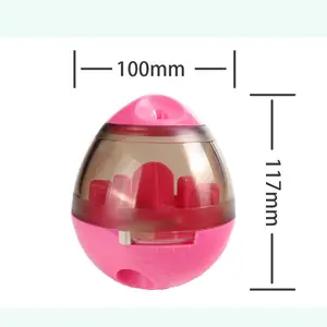 नई पालतू अंडे के आकार का रिसाव खिलौना बिल्लियों और कुत्तों के लिए इंटरैक्टिव मज़ा पहेली धीमी फीडर खिलौने