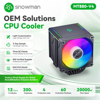 Enfriador de CPU de Doble Torre ARGB, Plataforma Completa Intel AMD 280W para Venta en Línea con Logotipo Personalizado, Caja de Venta al por Menor OEM, Envío Rápido