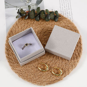 Custom logo Jewelry <b>Box</b> Packaging Personalized Texture Paper Jewelry Lid <b>Box</b> Luxury Cardboard <b>Ring</b> Earrings <b>Box</b> With Foam - Product Image 5