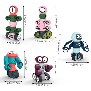 Magnetic रोबोटों ने बच्चों के लिए चुंबकीय ब्लॉक सेट किया लड़कों और लड़कियों के लिए शैक्षिक स्टैकिंग खिलौना - Product Image 5