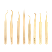 Pince à cils multifonctionnelle durable à pointe argentée dentelée pour extensions de cils, outil professionnel d'extension de cils