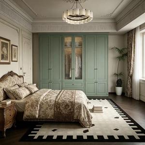 <span class=keywords><strong>Armoire</strong></span> de chambre à coucher moderne de haute qualité avec portes vitrées, style européen, vente directe du fabricant chinois, rangement pour vêtements - Product Image 1