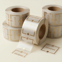 Étiquettes en rouleau personnalisées de luxe en feuille d'or, imperméables, résistantes aux UV, autocollants avec logo pour bouteilles en verre cosmétiques, marque privée