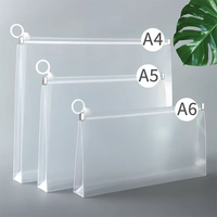 Sac de toilette transparent en vinyle givré avec logo personnalisé, imperméable, avec fermeture éclair, sac de toilette en PVC transparent