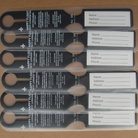 Étiquette de bagage en PVC d'aviation Étiquettes d'identification de bagages de voyage portables Étiquette d'identification