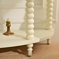 Table console INNOVA pour salon, style européen moderne, demi-blanc, en bois massif, durable, facile à assembler, meubles de style farmhouse pour la maison