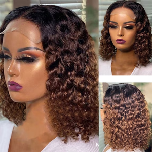 Peluca <span class=keywords><strong>de</strong></span> <span class=keywords><strong>Cabello</strong></span> Humano Virgen con Ondas <span class=keywords><strong>de</strong></span> Agua, Estilo Bob <span class=keywords><strong>Corto</strong></span>, con Encaje HD, Pre-Desplumada, Línea <span class=keywords><strong>de</strong></span> <span class=keywords><strong>Cabello</strong></span> Natural, <span class=keywords><strong>para</strong></span> Mujeres Negras - Product Image 3