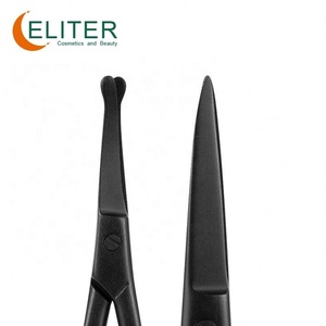 Eliter – ciseaux en acier inoxydable noir, vente en gros, ciseaux à cuticules, chanteur, longue poignée, ciseaux à ongles, tondeuse - Product Image 4