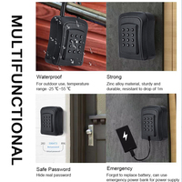 Boîte à Clés Intelligente Étanche IP65 la Moins Chère Tuya, Coffre-Fort Connecté Sécurisé pour Clés, Stockage Externe à Mot de Passe Digital TTlock