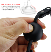 Jouet sexuel en silicone souple, BDSM, bouchon de bondage, boule, bâillon à bouche ouverte