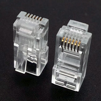 6PIN RJ11 RJ12 macho a 6P6C enchufes de teléfono largos accesorios de conector para cables de teléfono