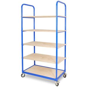Estantes de MDF con marco de acero para almacén, carrito de estante estrecho de 5 niveles para recoger pedidos - Product Image 6