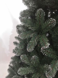 White <strong>Top</strong> Flocked Artificial <strong>Christmas</strong> <strong>Tree</strong> Snowy Pine Hinged Green Xmas <strong>Tree</strong> for Home Holiday Decoration - Product Image 2