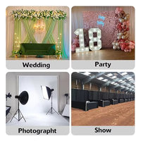 Kit de support de toile de fond photo numérique robuste en aluminium 10 x 10 pieds avec rideau enroulable, taille réglable, pour mariage