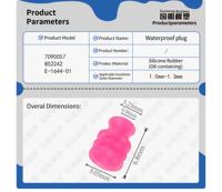 Guoming 7090057 Tapón de Sellado Impermeable de Silicona de 1.0-1.3mm