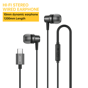 Audífonos Intrauditivos con Cable USB-C ASPOR A256 de Alta Fidelidad con Micrófono HD para Teléfono 15/16 - Product Image 1