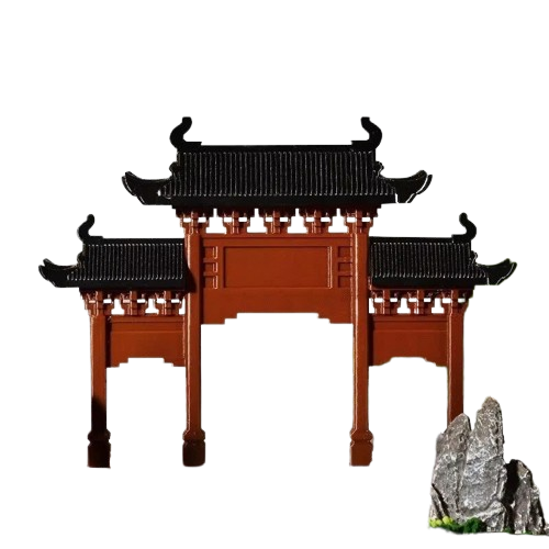 Plastic Ancient Chinese Architectural Model Ornaments