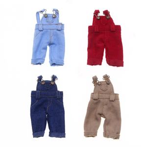 인형의 집 미니 DIY 장난감 데님 바지 BJD 강아지 봉제 인형 옷 결합 바디 멜빵 바지 - Product Image 5