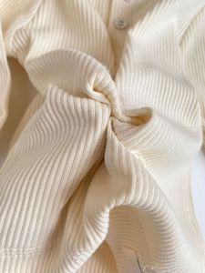 Style danois haut de gamme coton modal noël nouvel an nouveau-né pyjama à manches longues bébé et enfant en bas âge haut côtelé pantalon costume - Product Image 5
