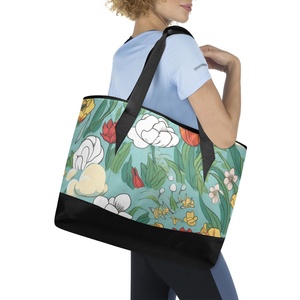 Wholesale Custom Hawaiian Flowers Thermal Lunch Box Puakenikeni Lei Oxford Material Cooler Lunch Bag Shoulder - Product Image 6