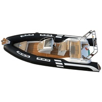 Luxe 19ft RIB580B Sport Yacht 6m gonflable pêche RIB bateau hors-bord avec fibre de carbone aluminium fibre de verre PVC EVA coque