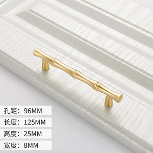 Poignées en bambou en métal de couleur brossée en laiton pour MH-98 de plateau en bois d'<span class=keywords><strong>armoire</strong></span> - Product Image 2