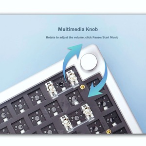 Kit de Teclado Mecánico Inalámbrico ZUOYA <span class=keywords><strong>GMK67</strong></span> de 3 Modos, Barebone con Perilla, Compatible con DIY, Intercambiable en Caliente, Retroiluminación RGB para Mac/PC/Win - Product Image 3